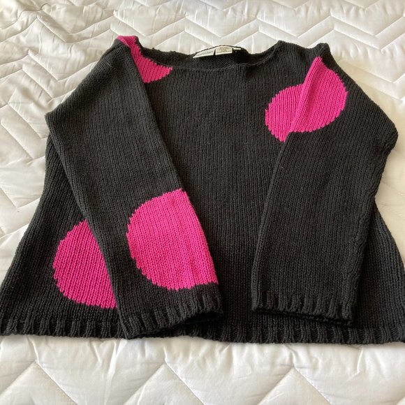 vintage LARGE DOT SWEATER lg Like New - Picture 1 of 5